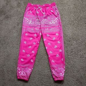Athletic Hip Hop Pink Jogger Pants XL #4